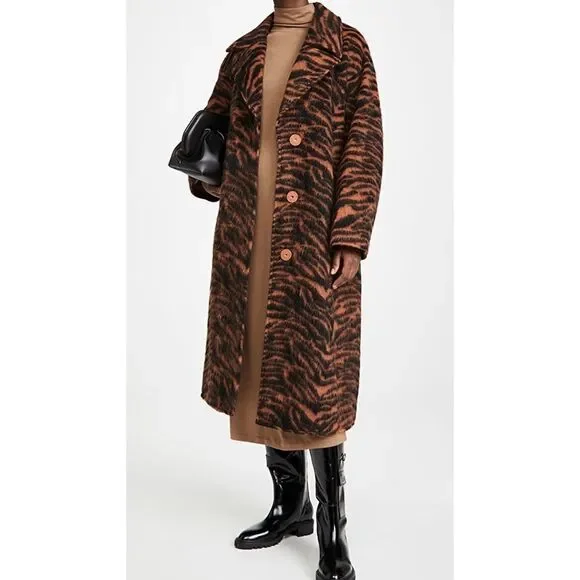 STAND STUDIO Pam wool blend Coat - Rust/Black